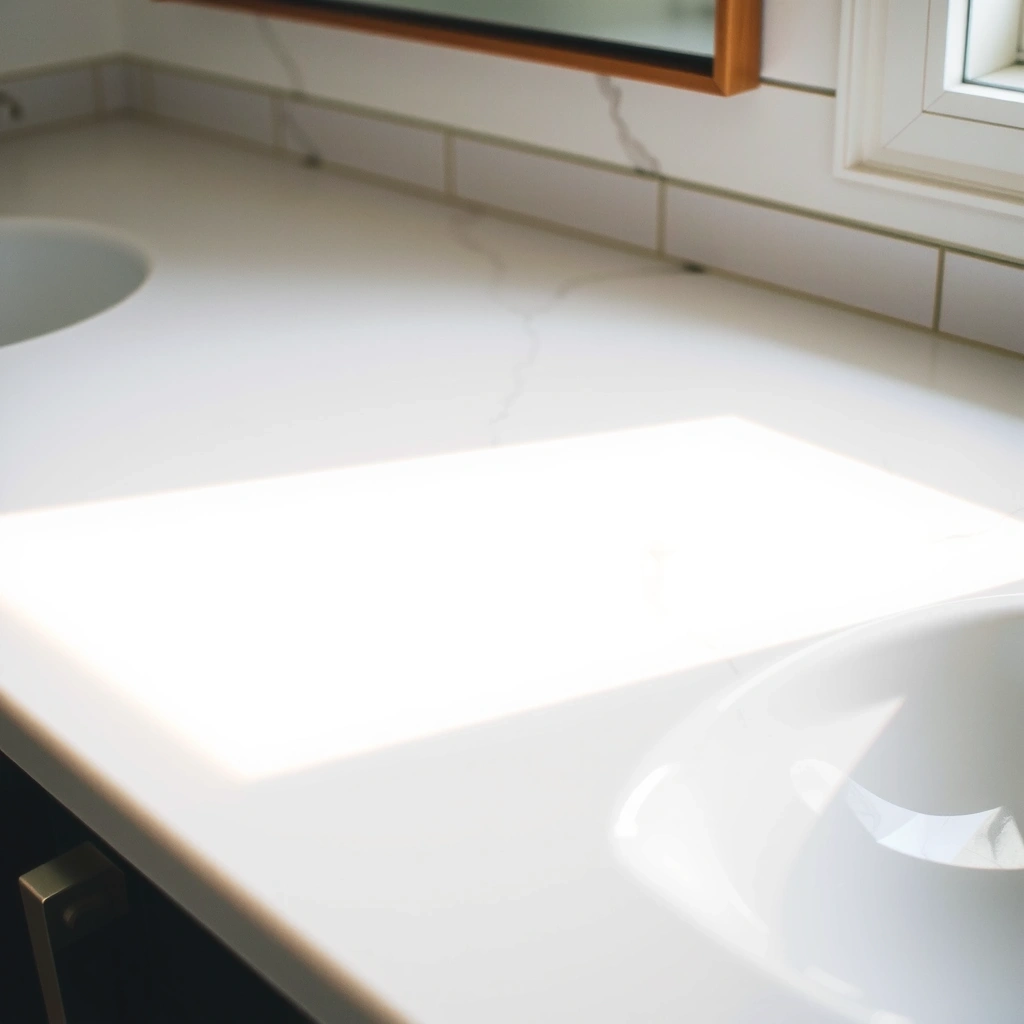 Macro shot of cleaned marble surface