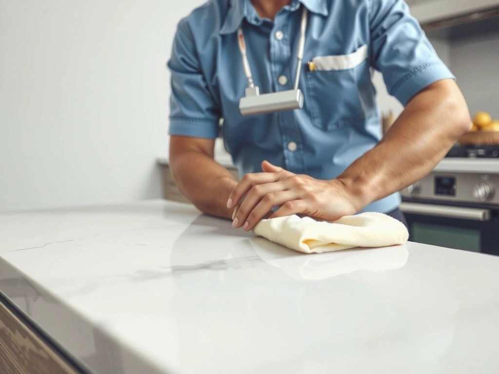 Professional cleaning in action