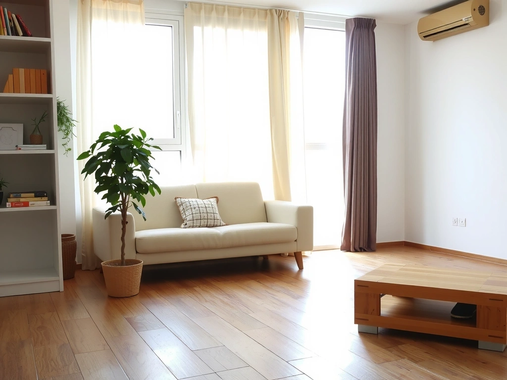 Clean, serene Ankara apartment interior